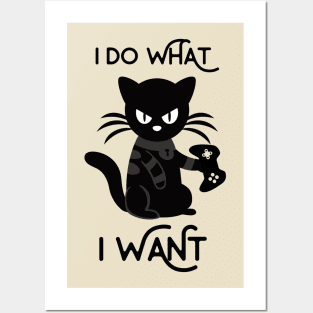 Cool Cat Love Gaming Posters and Art